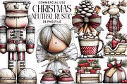 Neutral Rustic Christmas Clipart Bun, an Illustration by Daily.Designs (Thumbnail 1 of 5)