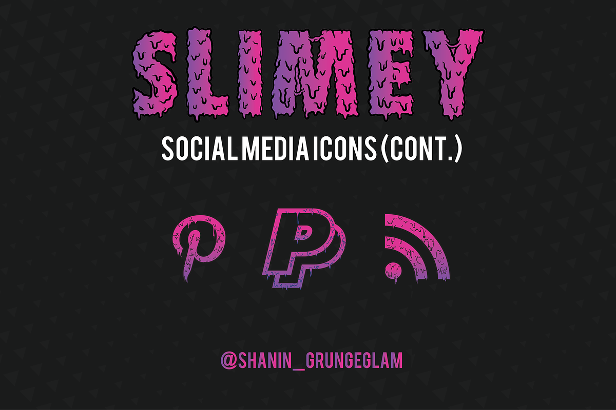 Slimey Social Media Icons, an Icon by Aurum Creative (Photo 1 of 7)