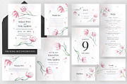 Pink Floral Sketch Wedding Suite, an Invitation Template by Azka Creative (Thumbnail 1 of 5)