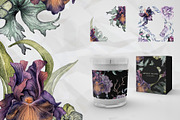 Dark floral watercolor clipart, an Illustration by Kate Lanbina (Thumbnail 12 of 19)