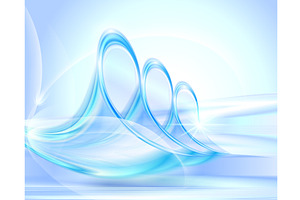 Abstract blue background with glass, an Illustration by Valenty