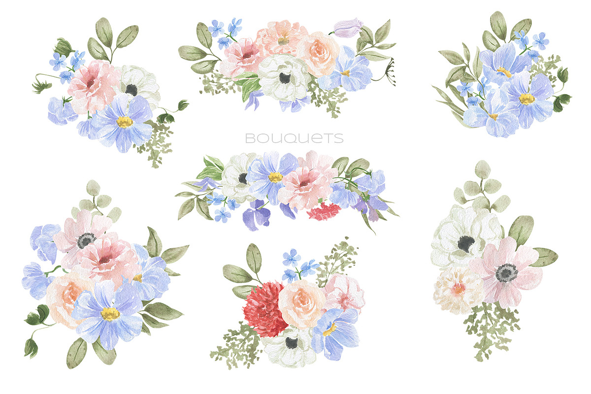 Spring watercolor clipart, an Illustration by Love Watercolor Store (Photo 3 of 7)