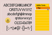 Jubble Thin, a Sans Serif Font by Zafiratype (Thumbnail 3 of 8)