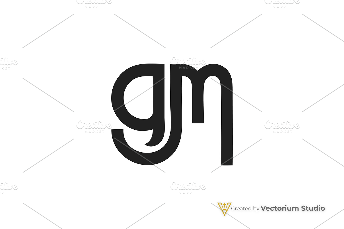 GM Modern Silhouette Logo, a Branding & Logo Template by Vectorium Studio (Photo 3 of 8)