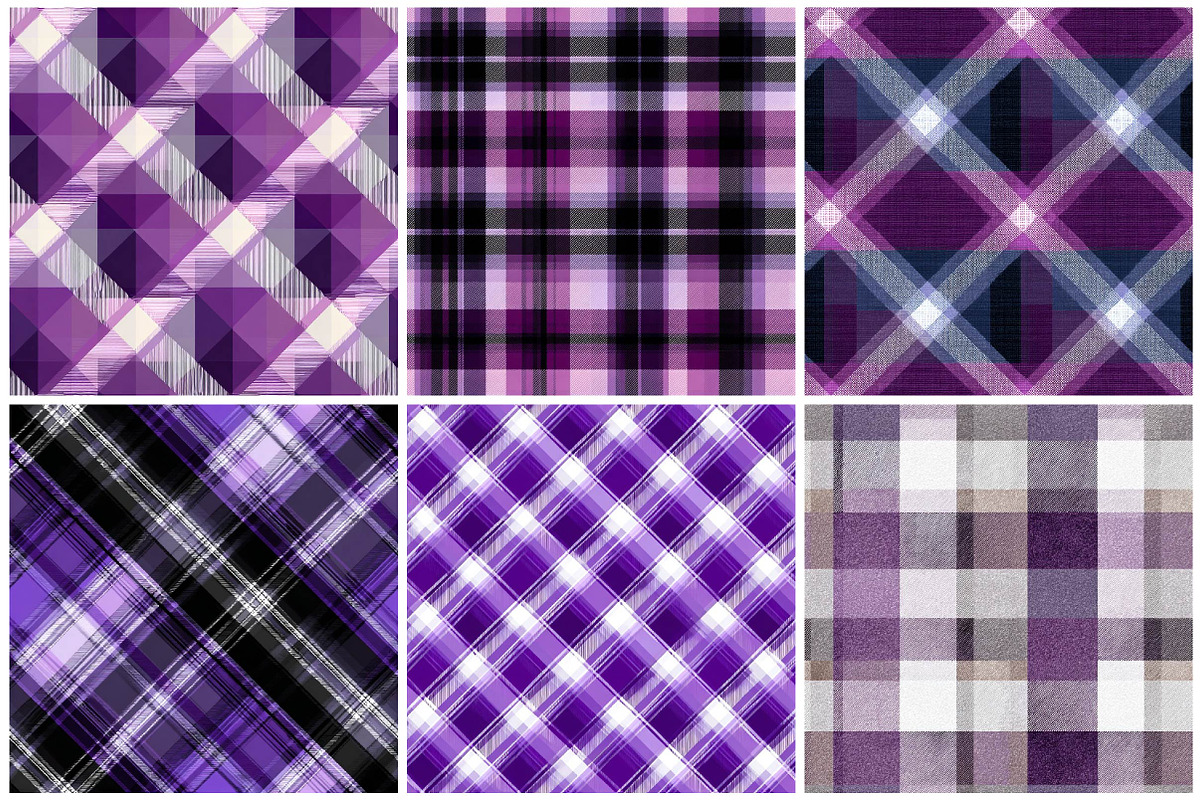 Purple Plaid Patterns, a Texture Illustration by DreamPrint404 (Photo 3 of 4)