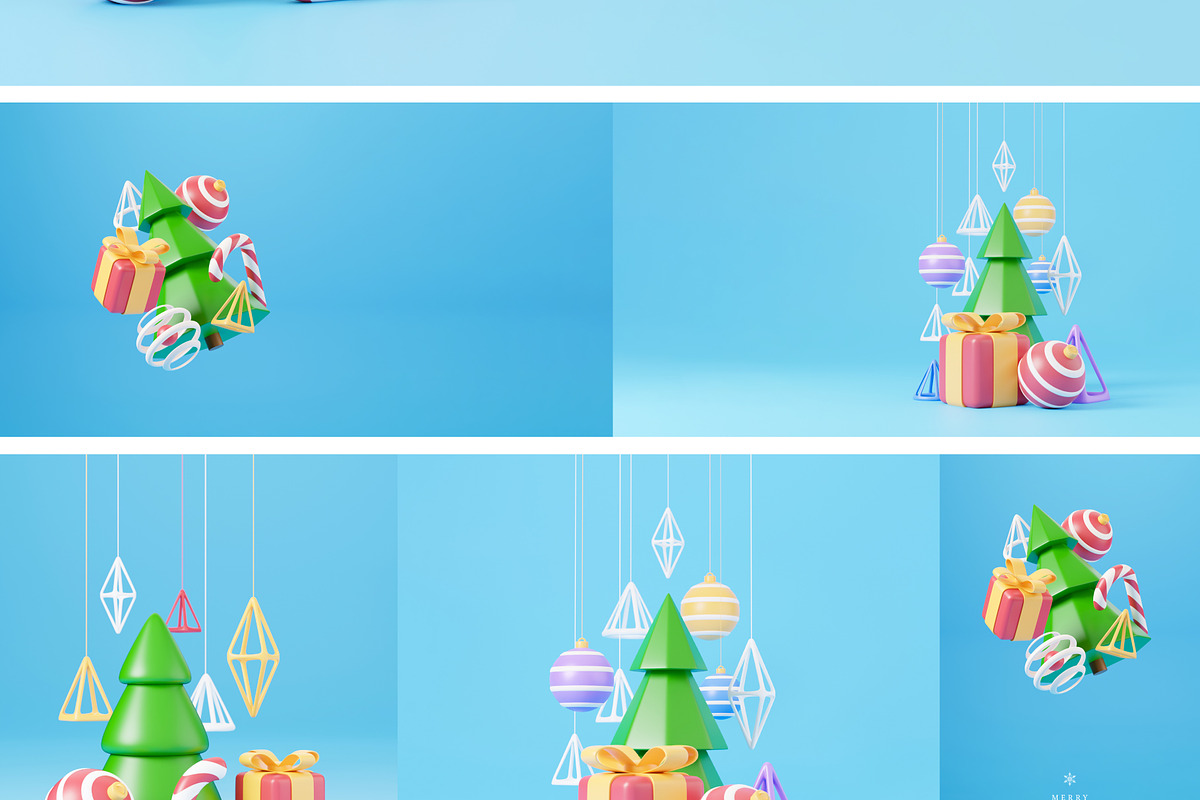Christmas 3d rendering set, a Holiday Photo by Lunarts Studio (Photo 2 of 9)