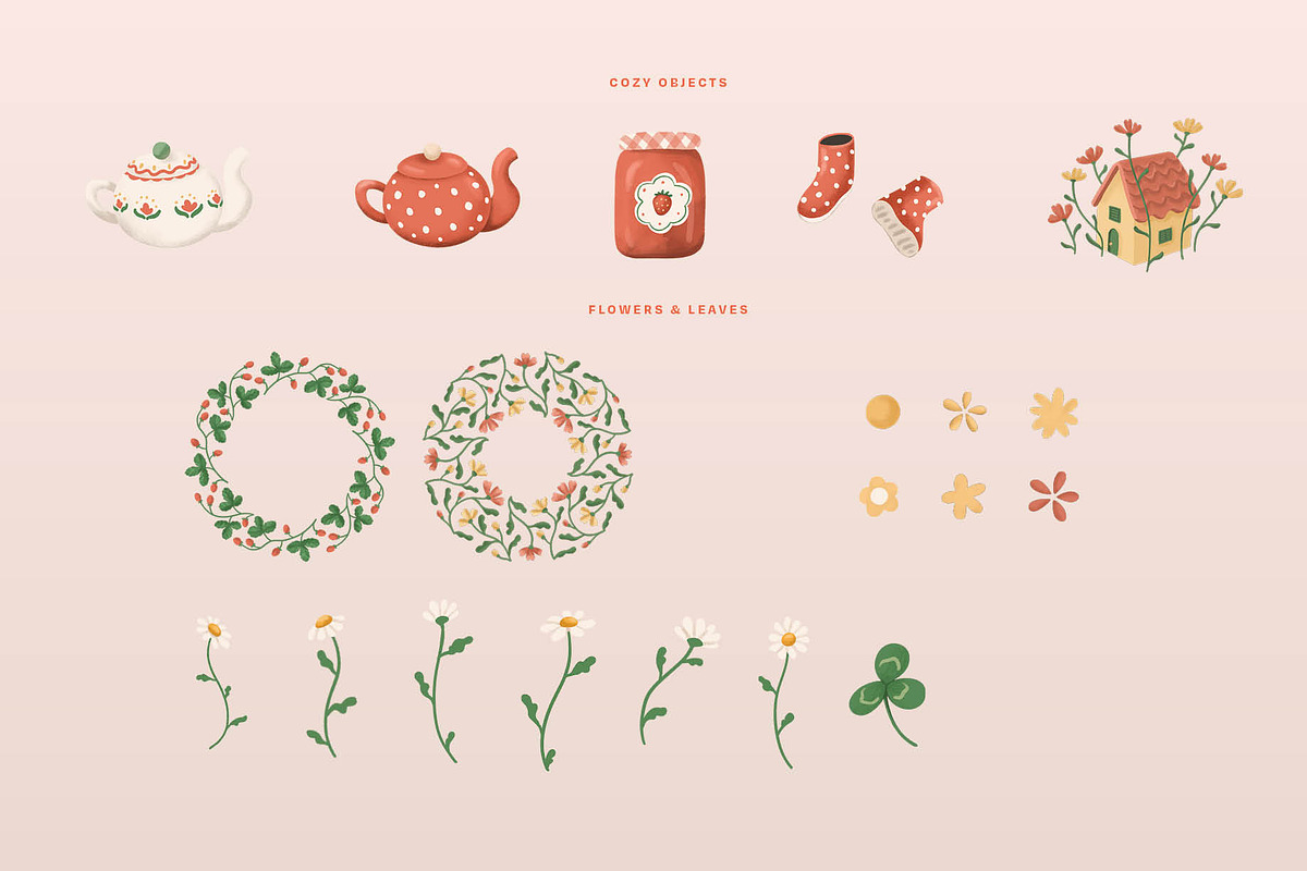 Strawberry Patch - Font & Clipart, a Handwritten Font by Pencil Twist (Photo 5 of 10)