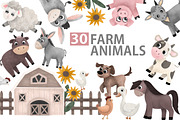 Cute farm animals, an Animal Illustration by LikaYu (Thumbnail 1 of 6)