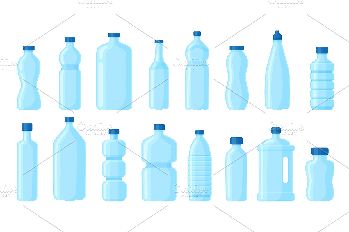 Cartoon empty plastic bottles, an Illustration by Valerie Bodnar