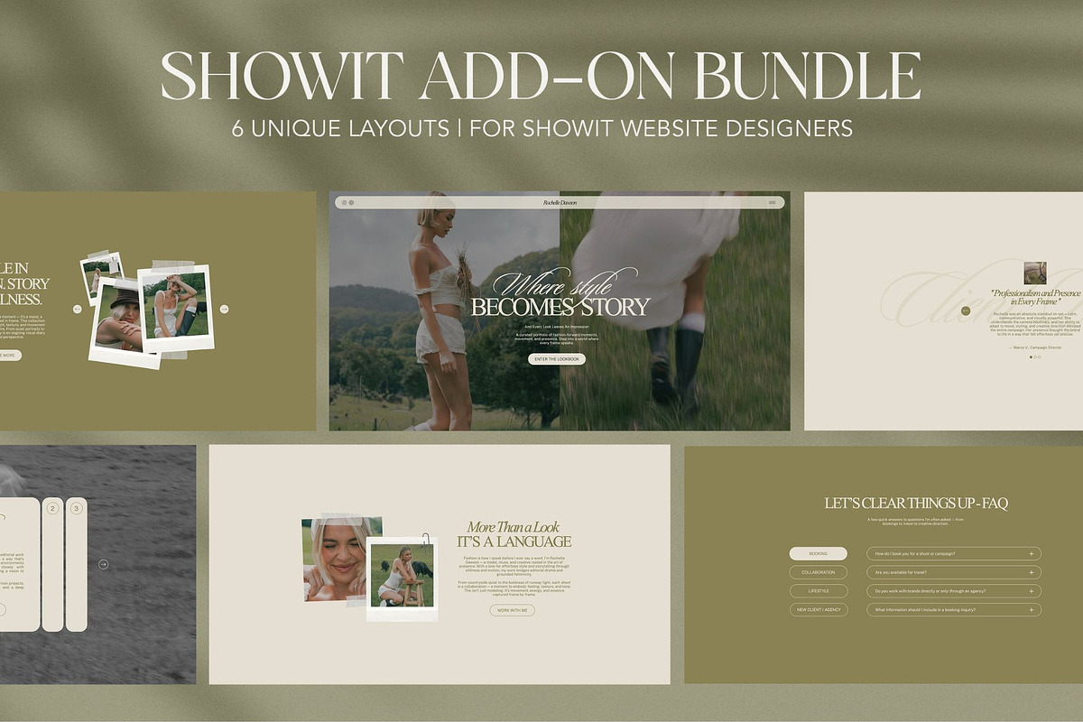 6 Showit Canvas Templates Bundle | Amare creative