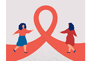 Awareness Ribbon Pathway, a Healthcare Illustration by Mary Long (Thumbnail 2 of 3)