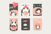 Postcards with animals, an Animal Illustration by Veresk (Thumbnail 3 of 12)