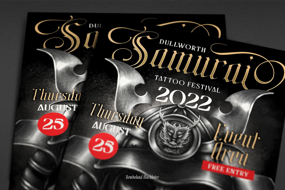 Remboland Typeface, a Blackletter Font by alit design (Photo 10 of 15)