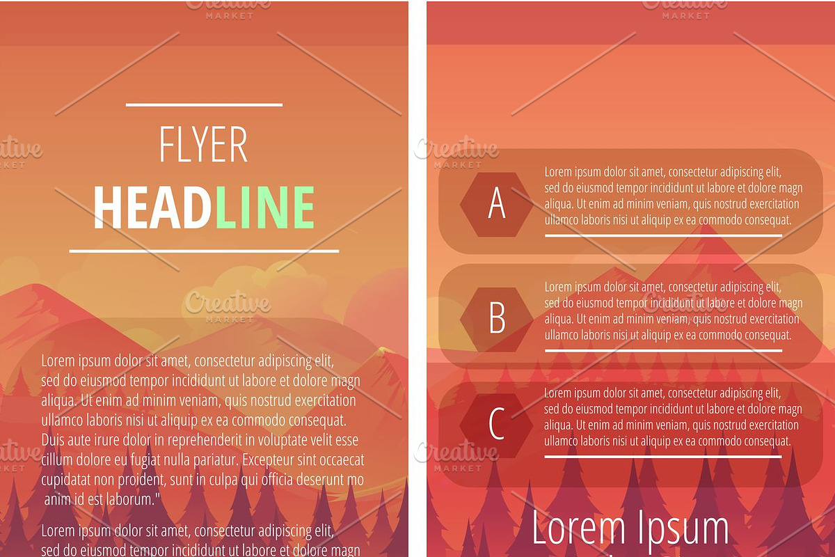 Set of Creative Cards, a Flyer Template by 2dvillShop