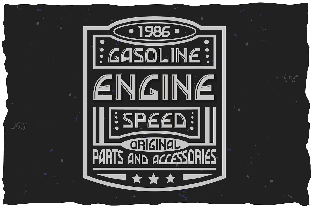 Detroit OTF vintage label font. preview 4