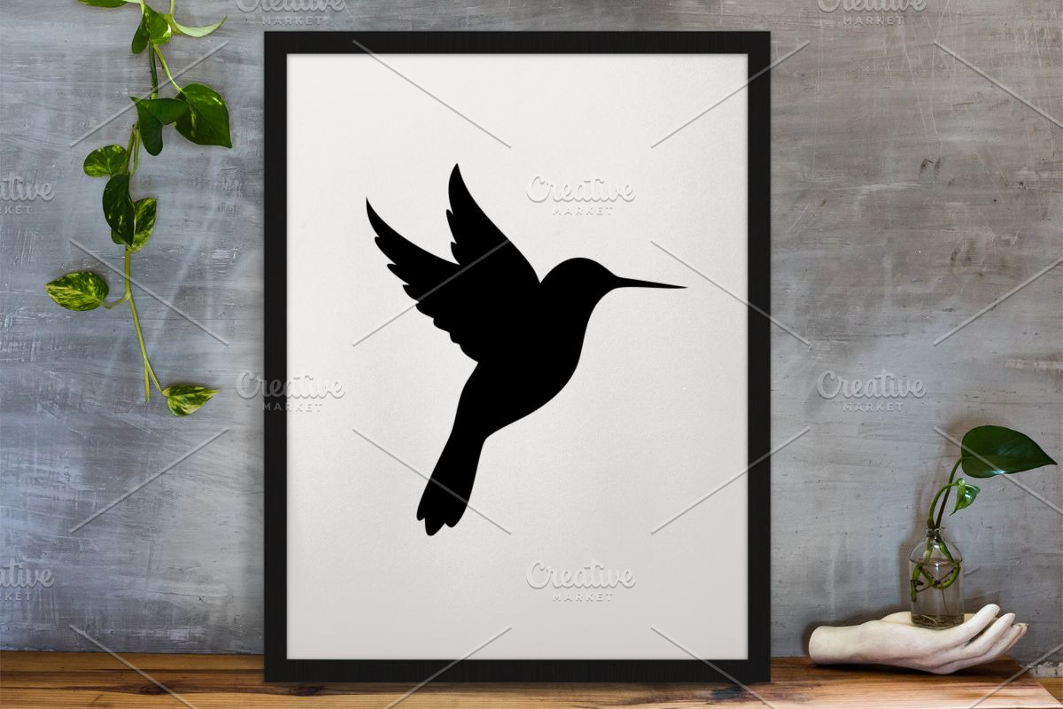 Hummingbird Silhouette SVG, an Animal Illustration by newminddesign (Photo 3 of 5)