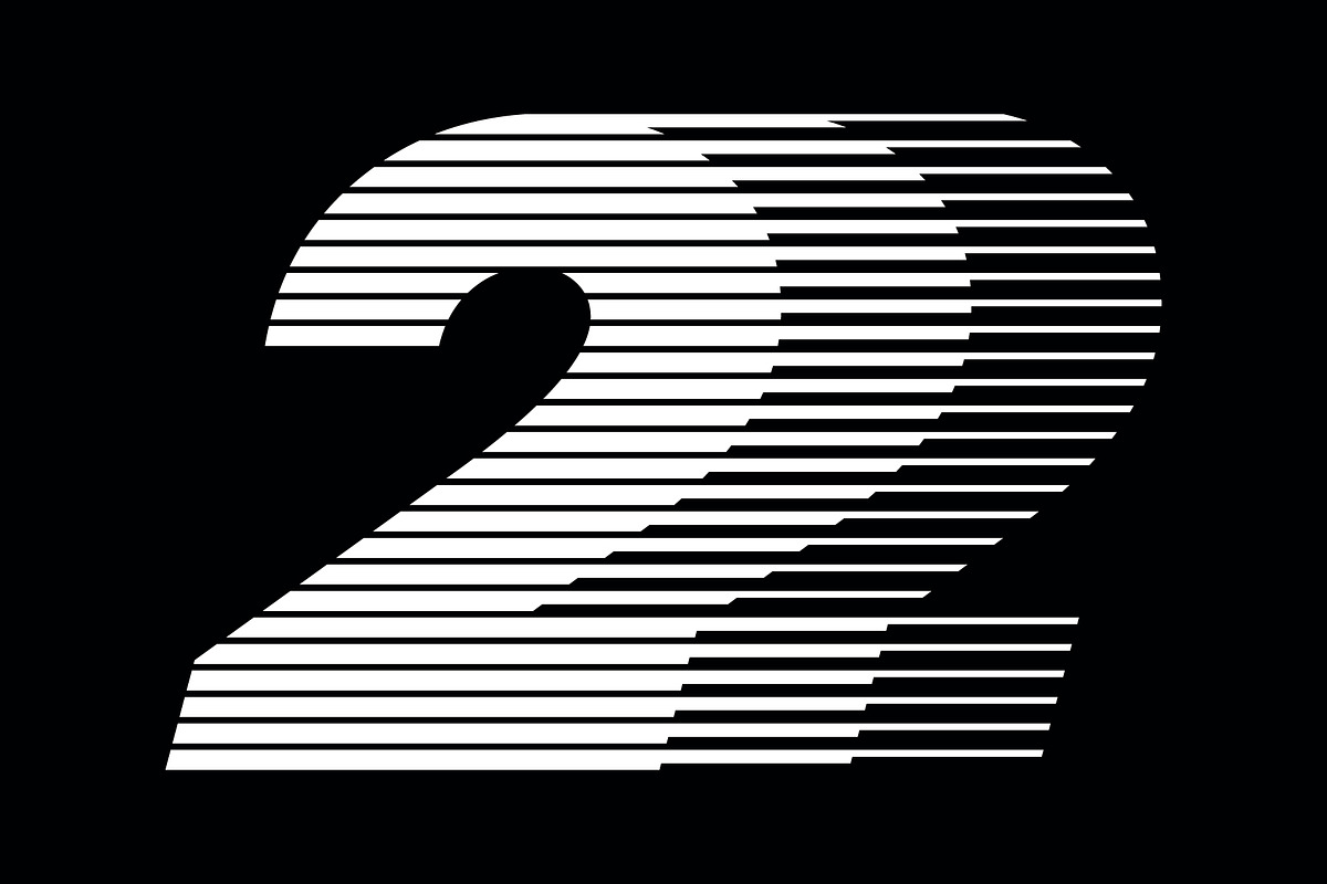 Number 2 speed motion lines logo, a Branding & Logo Template by Leksono (Photo 1 of 2)
