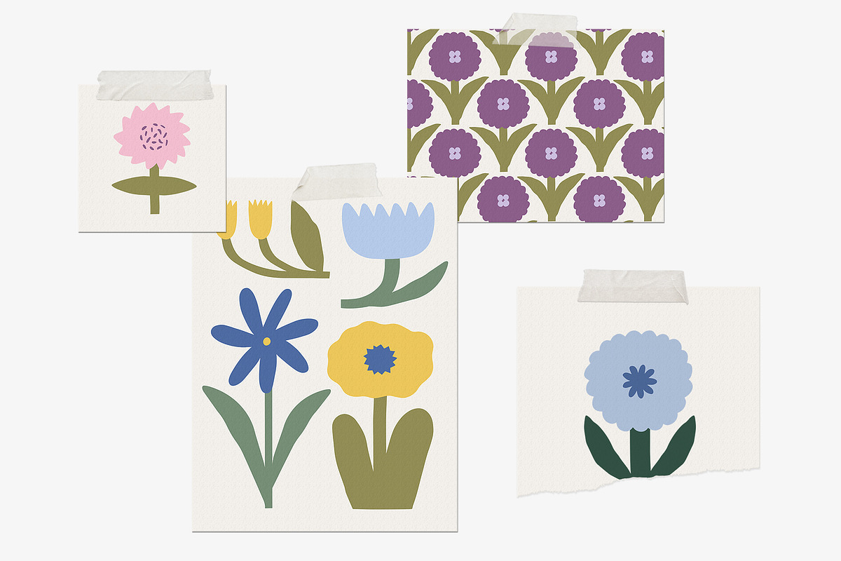 FLOWER MARKET Graphics Collection, a Pattern Graphic by Katerina Osa (Photo 6 of 16)