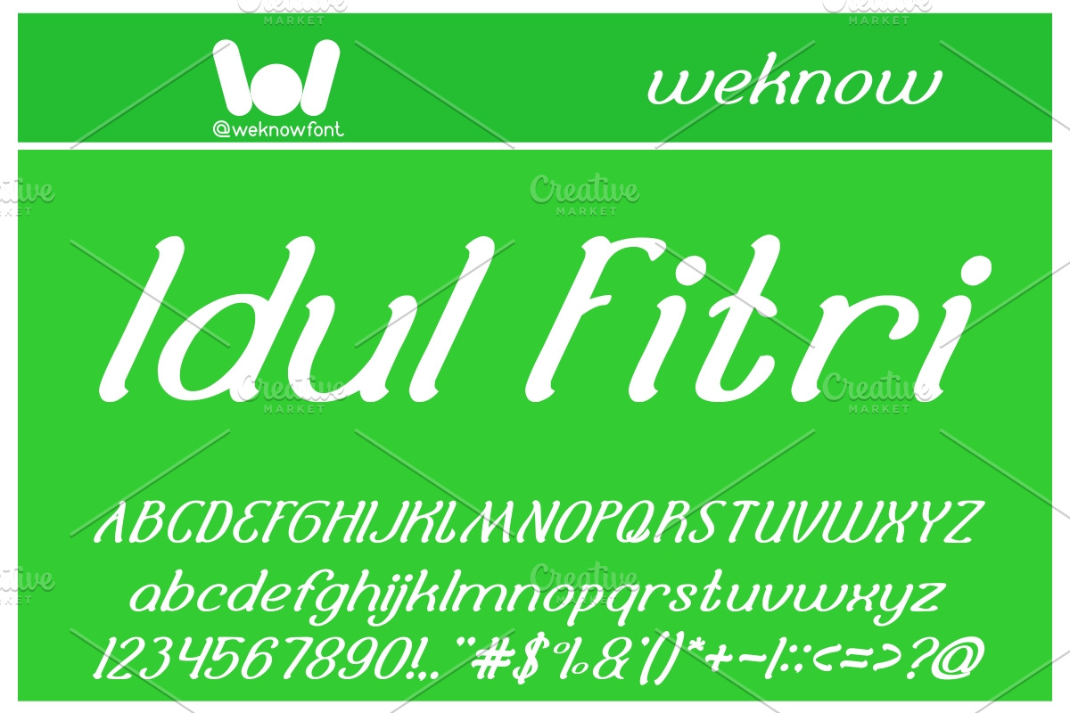 Selamat hari raya font, a Font by weknow (Photo 2 of 5)