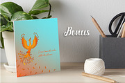 Phoenix. 5 vector patterns + bonus, a Pattern Graphic by Alla_Ri_Shop (Thumbnail 6 of 6)
