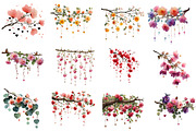 Hanging Rose Strings Sublimation, an Illustration by Designworld (Thumbnail 2 of 8)