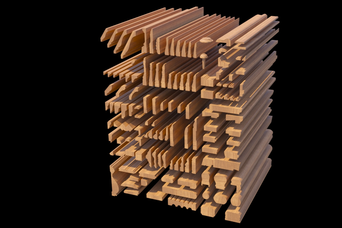 Molding Kitbash V1 - 128 Profile Set, an Architecture 3D Model by RoHo Productions (Photo 5 of 28)