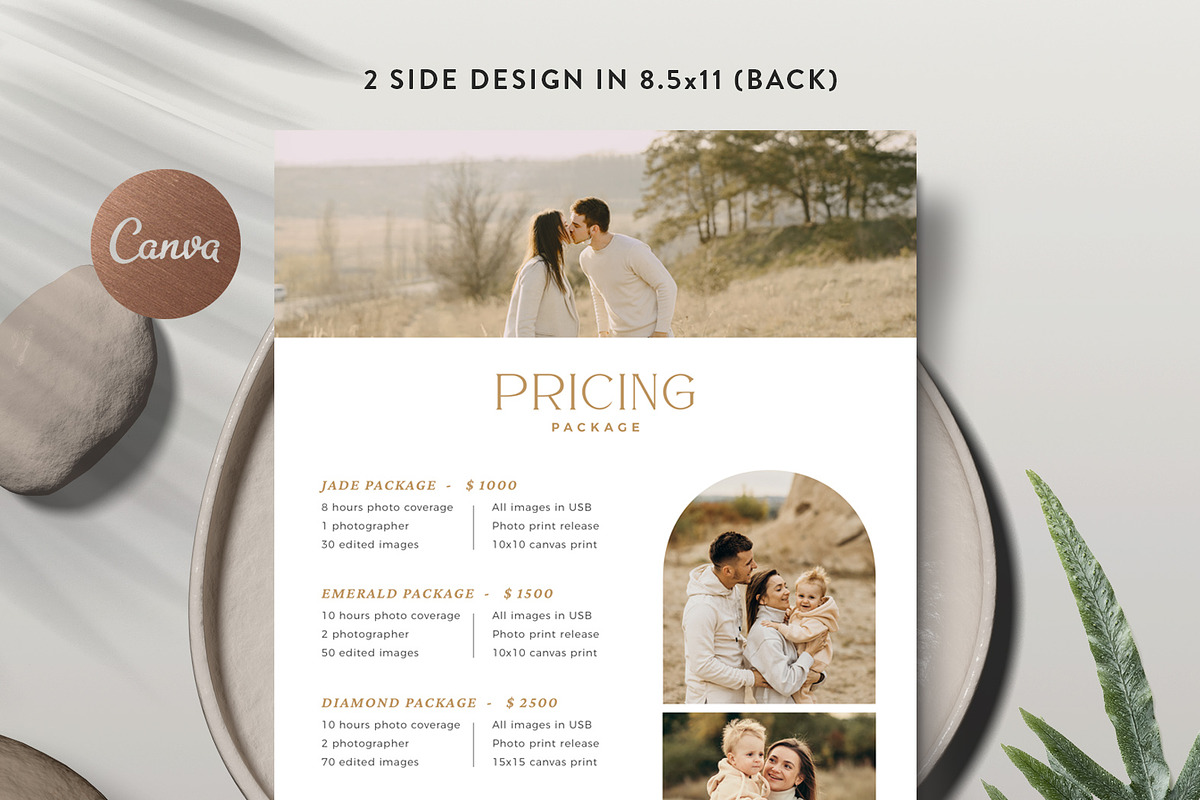 Family Portrait Pricing Guide PG020, a Flyer Template by Bellenity Design (Photo 3 of 3)