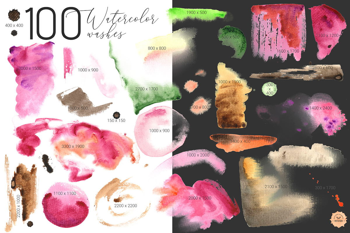 Nature Abstractions - Watercolor Set, a Texture Illustration by WBS Design (Photo 5 of 13)