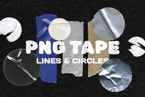 PNG TAPE Lines & Circles Shapes PACK