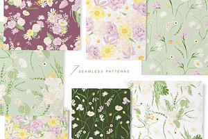 Floral Vector Illustration & Pattern