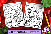 Christmas Cat & Dog Coloring Pages, an Animal Illustration by Jocularity Art (Thumbnail 3 of 3)