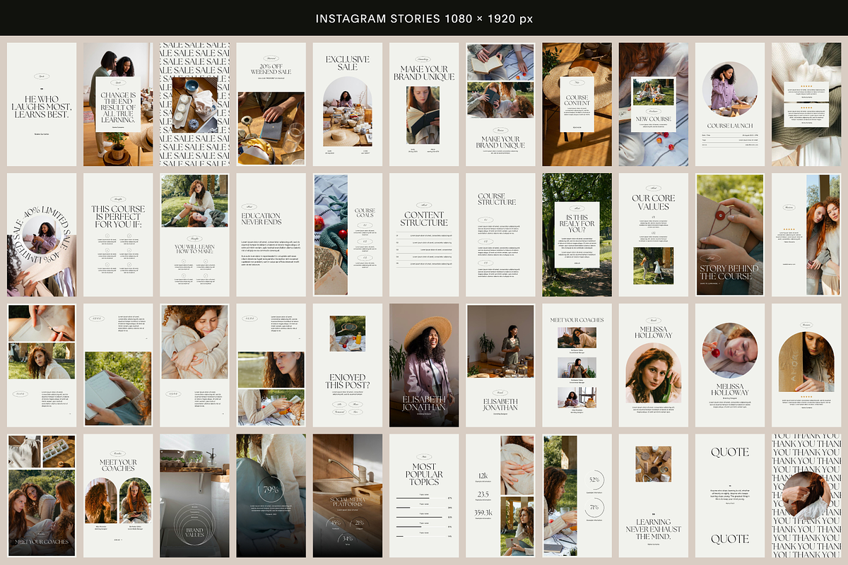 110 Beige Instagram bundle v1, a Social Media Template by Studio K (Photo 4 of 9)