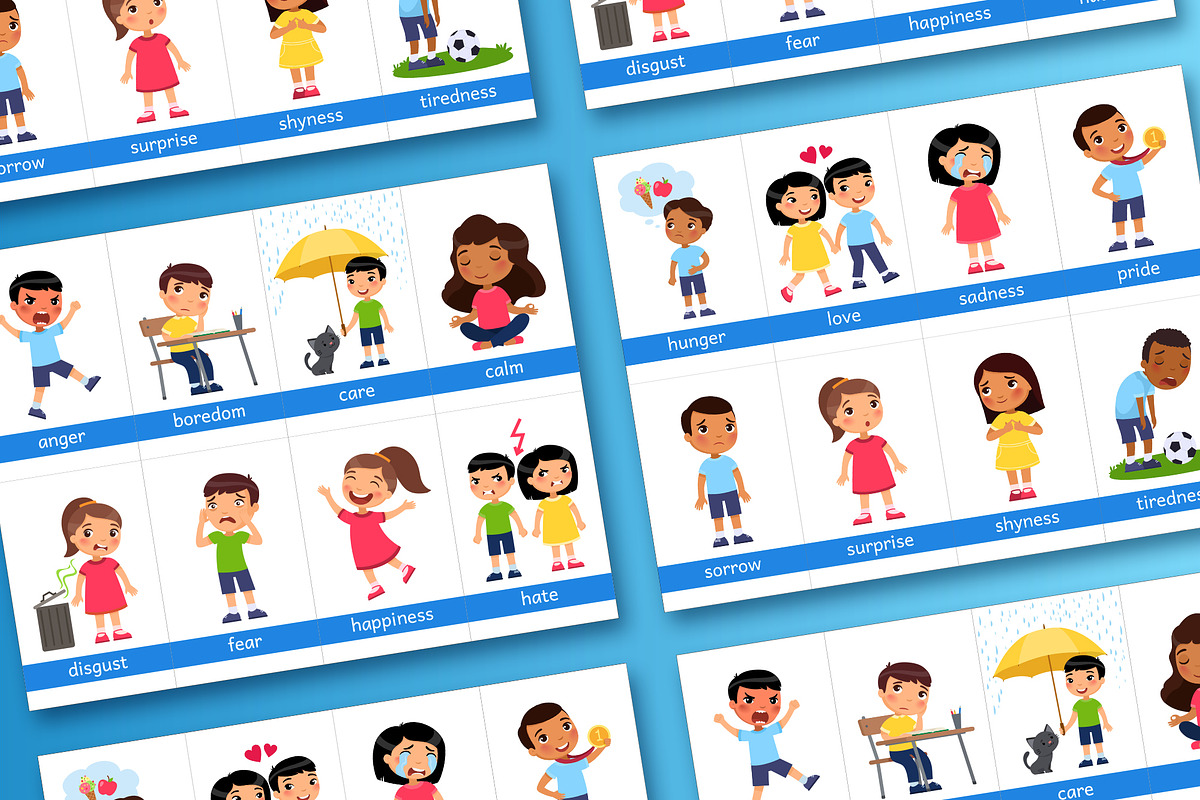 Educational Flashcards. Emotions, an Education Illustration by Valin Malin (Photo 4 of 7)