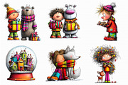 Whimsical Christmas Clipart, an Illustration by Libby Wishes (Thumbnail 2 of 7)