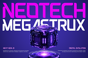 Mecha - Futuristic Tech Display Font, a Sans Serif Font by Font Liner (Thumbnail 3 of 9)