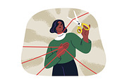People cut ties, psychology concept, a Person Illustration by Good Studio (Thumbnail 3 of 6)