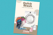 Laundry Day Watercolor Illustration, an Object Illustration by CreativeValuation (Thumbnail 7 of 13)