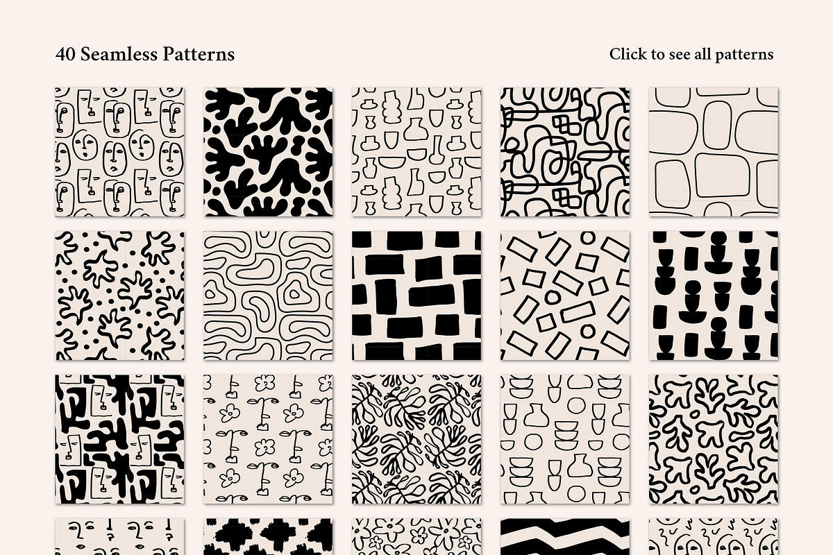 Bohemian Patterns & Backgrounds, a Pattern Graphic by Felizabeth Design (Photo 5 of 11)