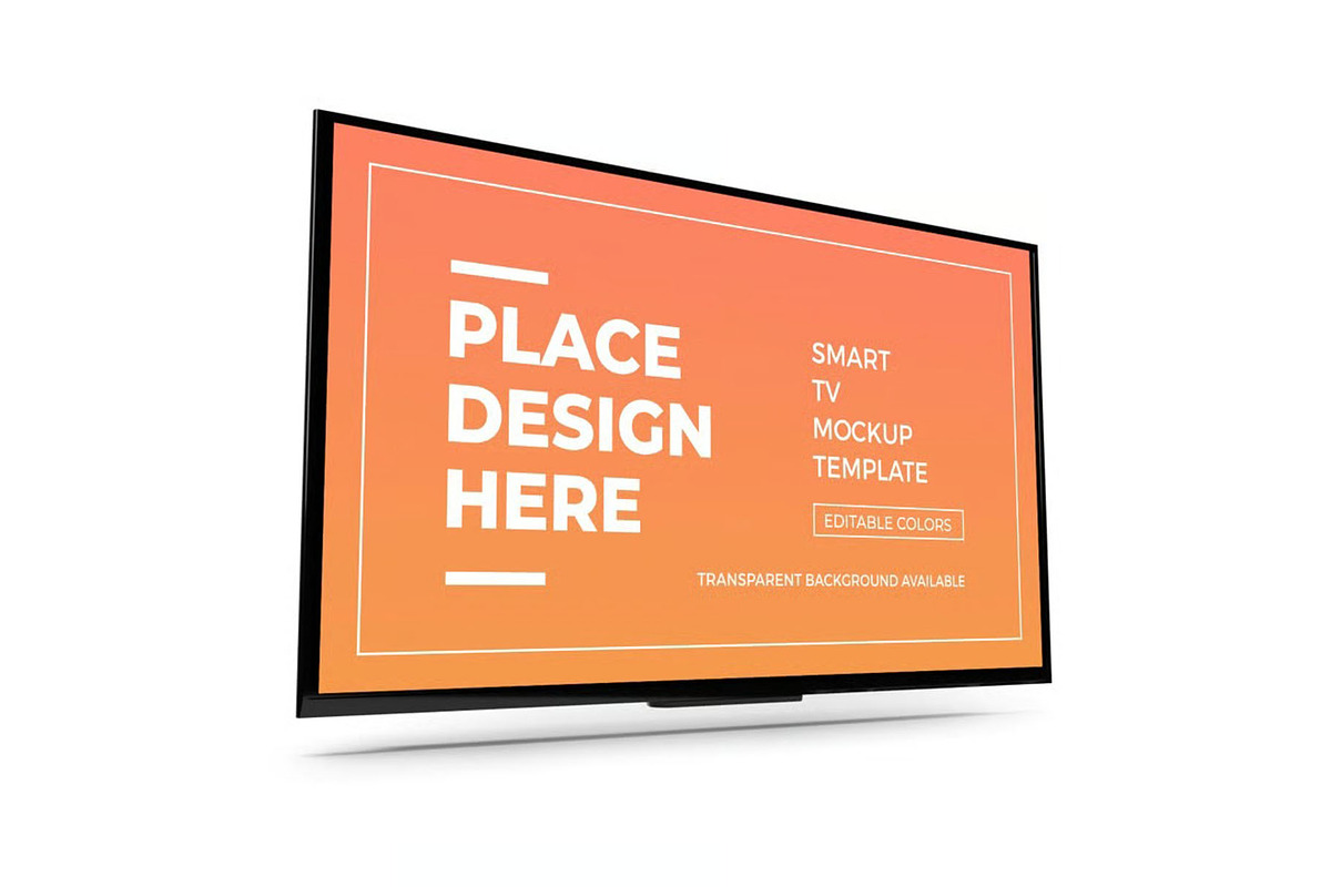 Smart TV Display Mockup Template Set, a Device Mockup by DesignRushMarket (Photo 9 of 11)