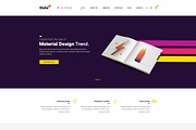 Oslo - Material Design PSD Website, a Websites & App Template by Milo Studio (Thumbnail 4 of 13)