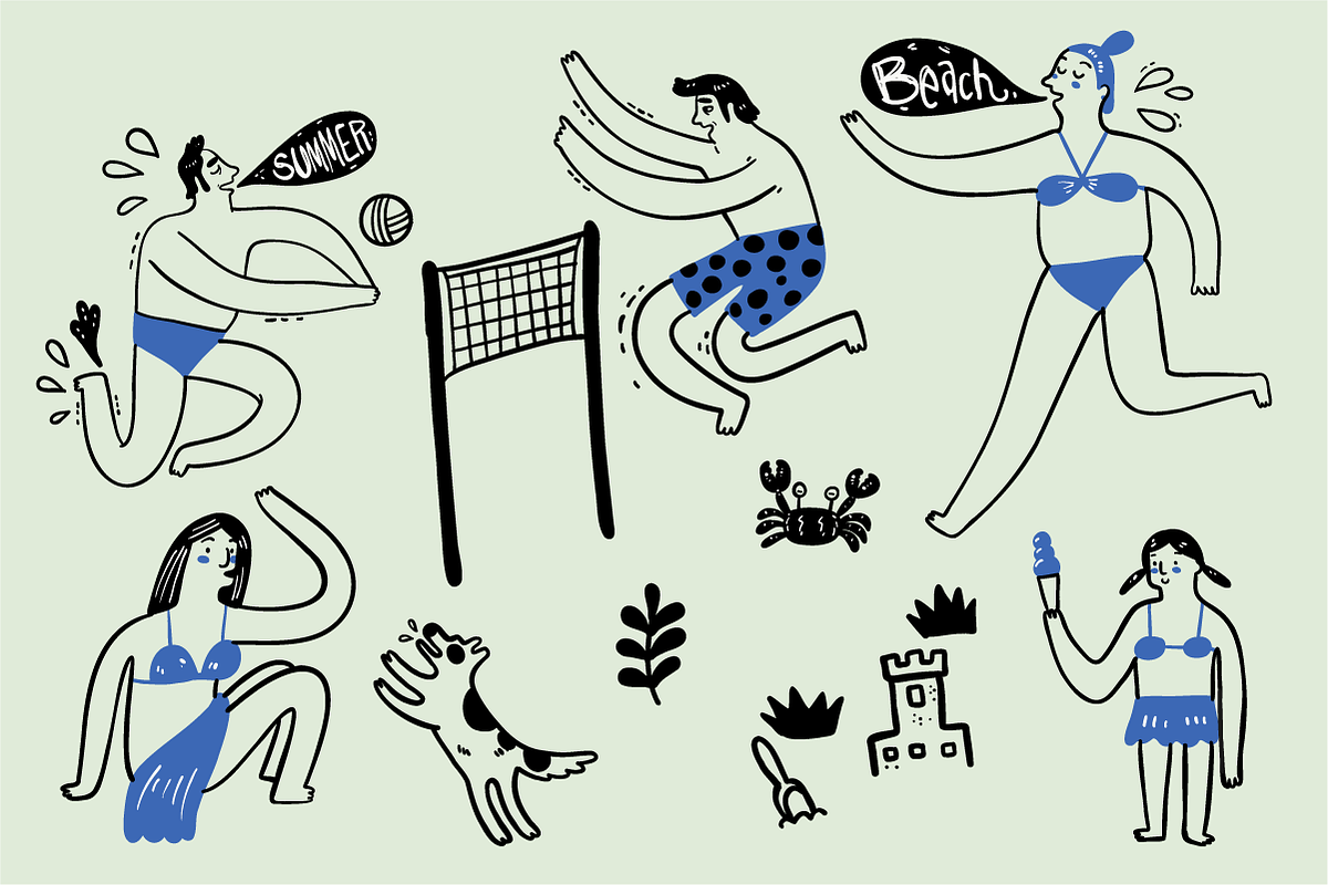 Hand drawn outdoor life activities, a Decorative Illustration by Huza Studio (Photo 3 of 9)