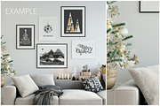 Christmas Frame Mockup Bundle, a Print Template by Yuri-U (Thumbnail 6 of 19)