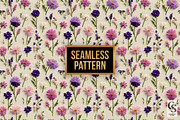 Wildflowers Embroidery Digital Paper, a Pattern Graphic by Creative Store (Thumbnail 4 of 5)