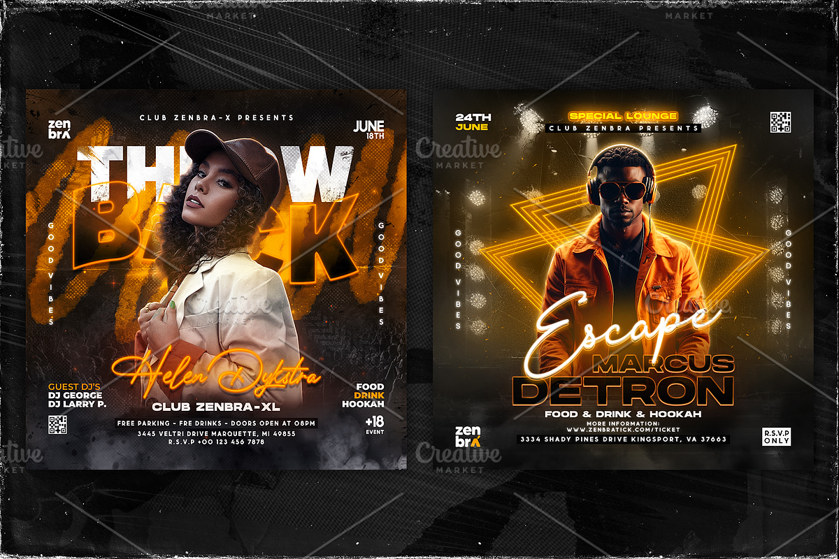 10 DJ Party Flyer Template, a Print Template by OnurDemircan (Photo 3 of 8)