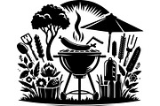 Black BBQ Grill SVG Set, an Object Graphic by jahid234 (Thumbnail 7 of 13)