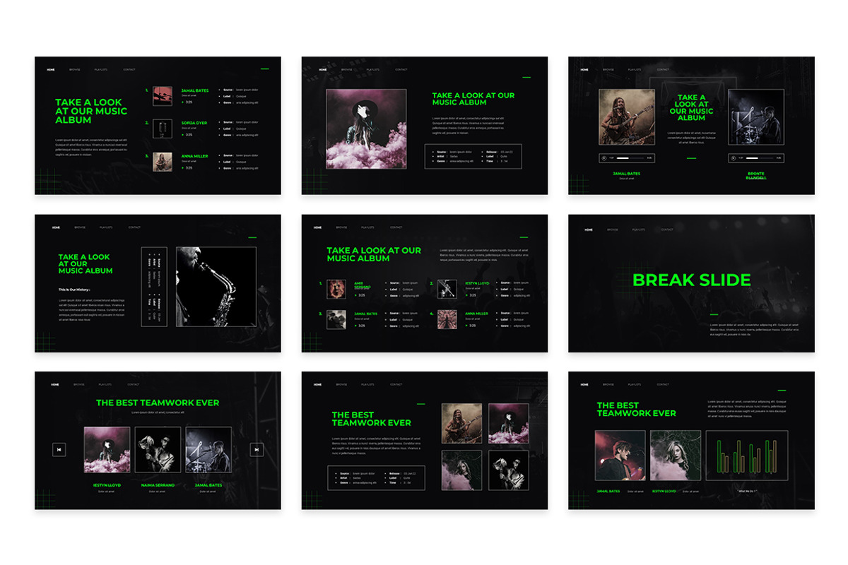 Distortion - Music Google Slides, a Presentation Template by Design Persona (Photo 3 of 5)