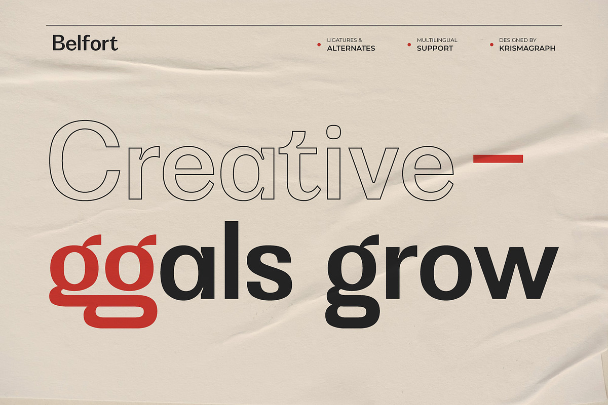 Belfort Bold | Modern Sans, a Sans Serif Font by Krismagraph (Photo 8 of 10)