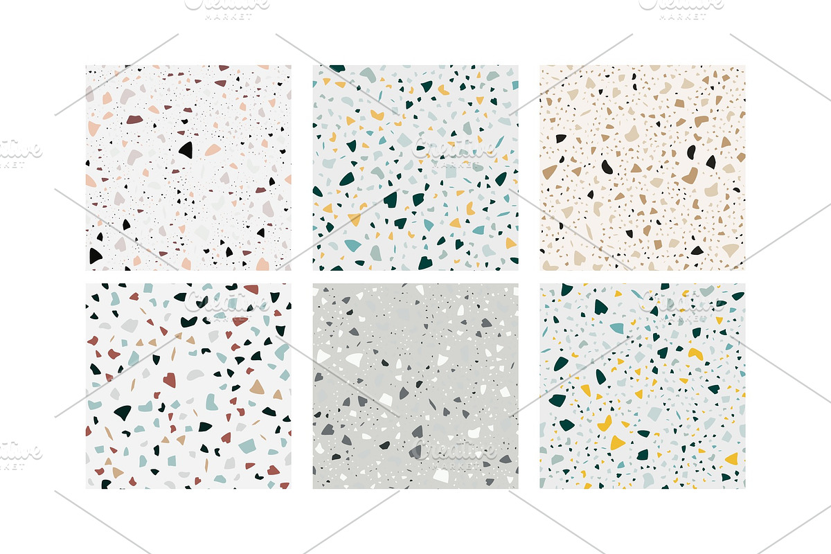 Terrazzo Flooring Seamless Patterns, a Decorative Illustration by ...
