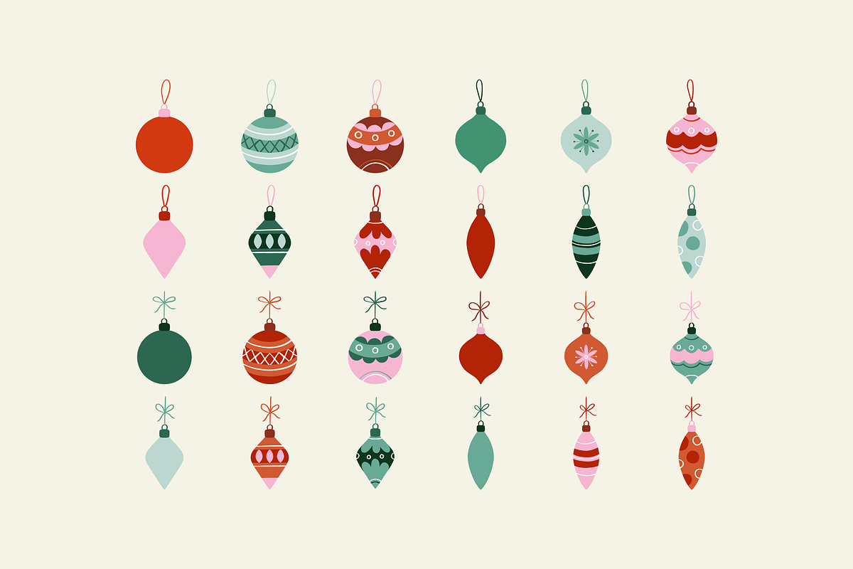 Hand Drawn Bauble Illustrations, an Illustration by HonestiesPrintS (Photo 2 of 3)