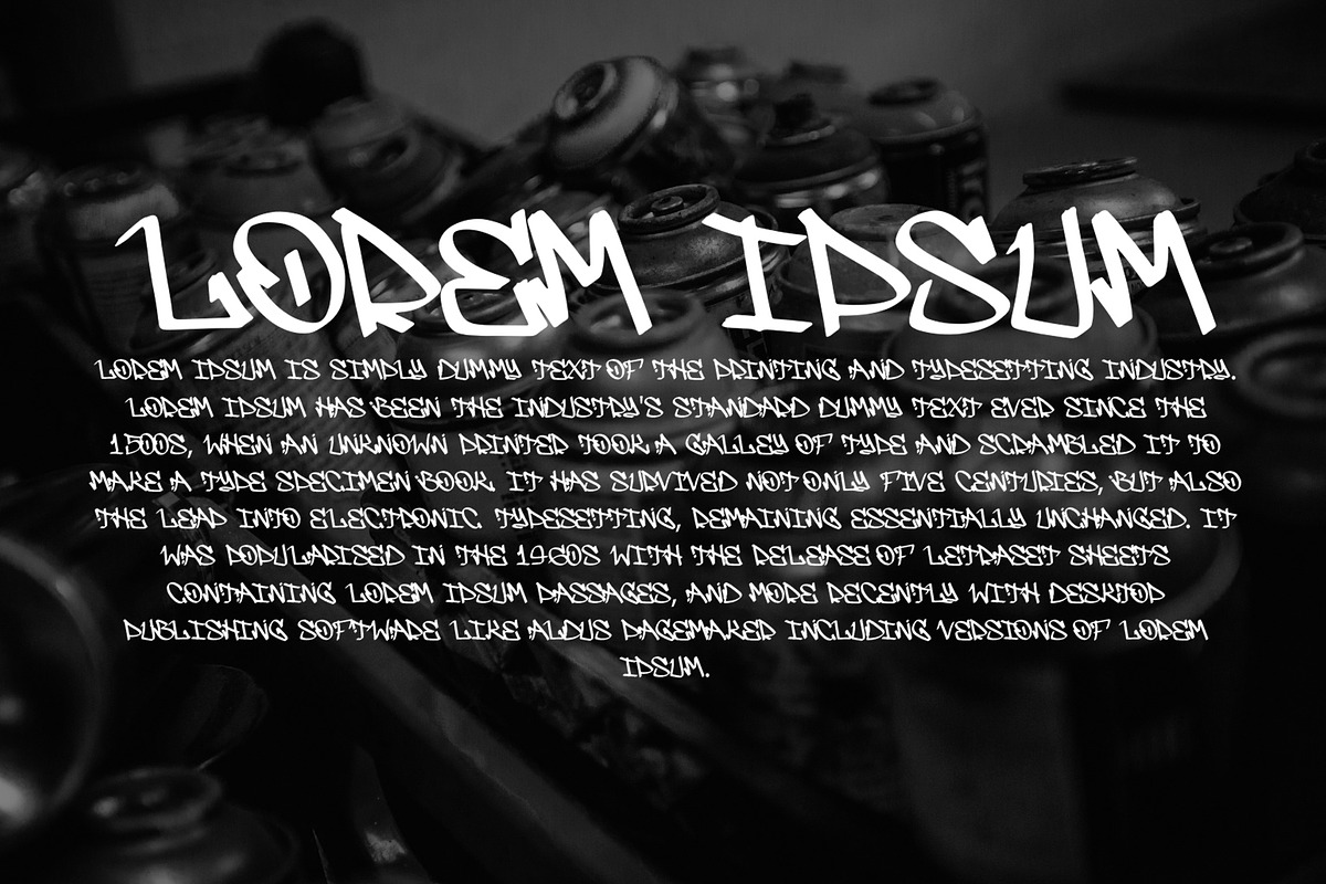 Graffiti font / street art font., a Handwritten Font by Nomber_86 (Photo 3 of 3)